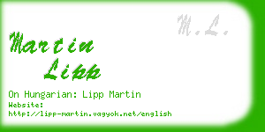 martin lipp business card